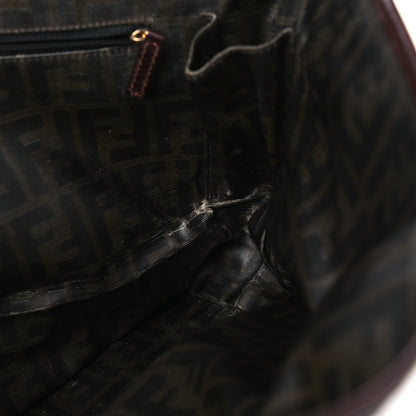 Fendi Calfskin FF Woven Medium Roll Tote Moro 6 of 16