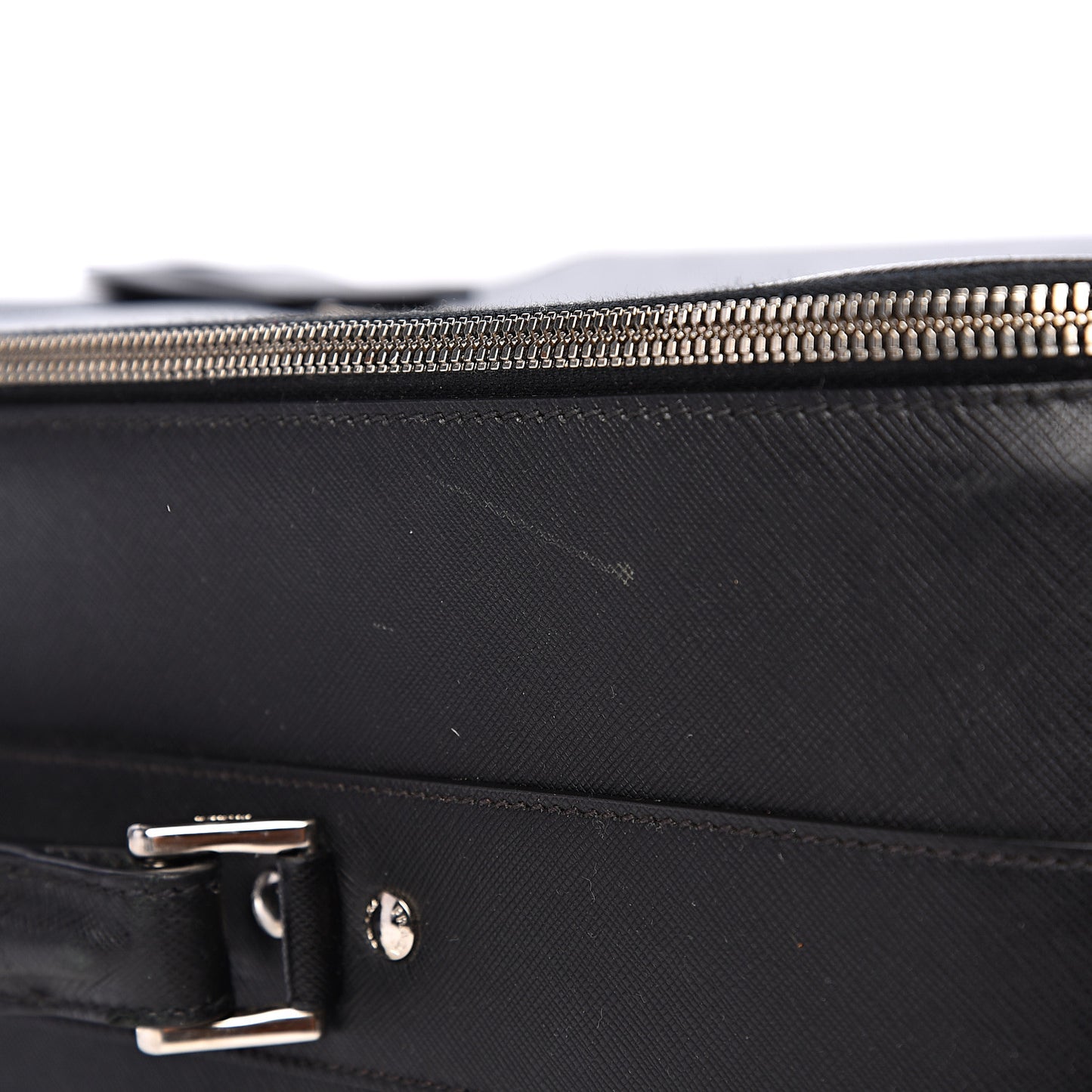 Saffiano Travel Trolley Luggage Black
