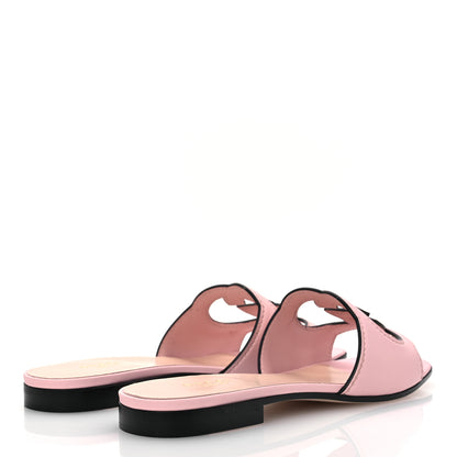 Gucci Cosmos Softy Calfskin Interlocking G Cut Out Slide Sandals 37 Candy Cotton 5 of 13