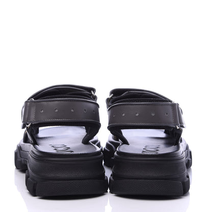 Gucci X SEGA Nappa Mesh Mens Aguru Sandals 9 Loess Black 5 of 10