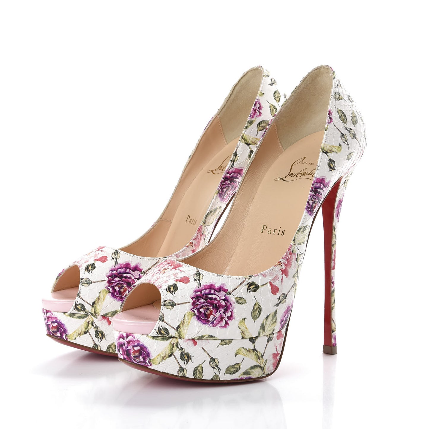 Watersnake Fiori Fetish Peep 150 Pumps 38 Latte Pompadour