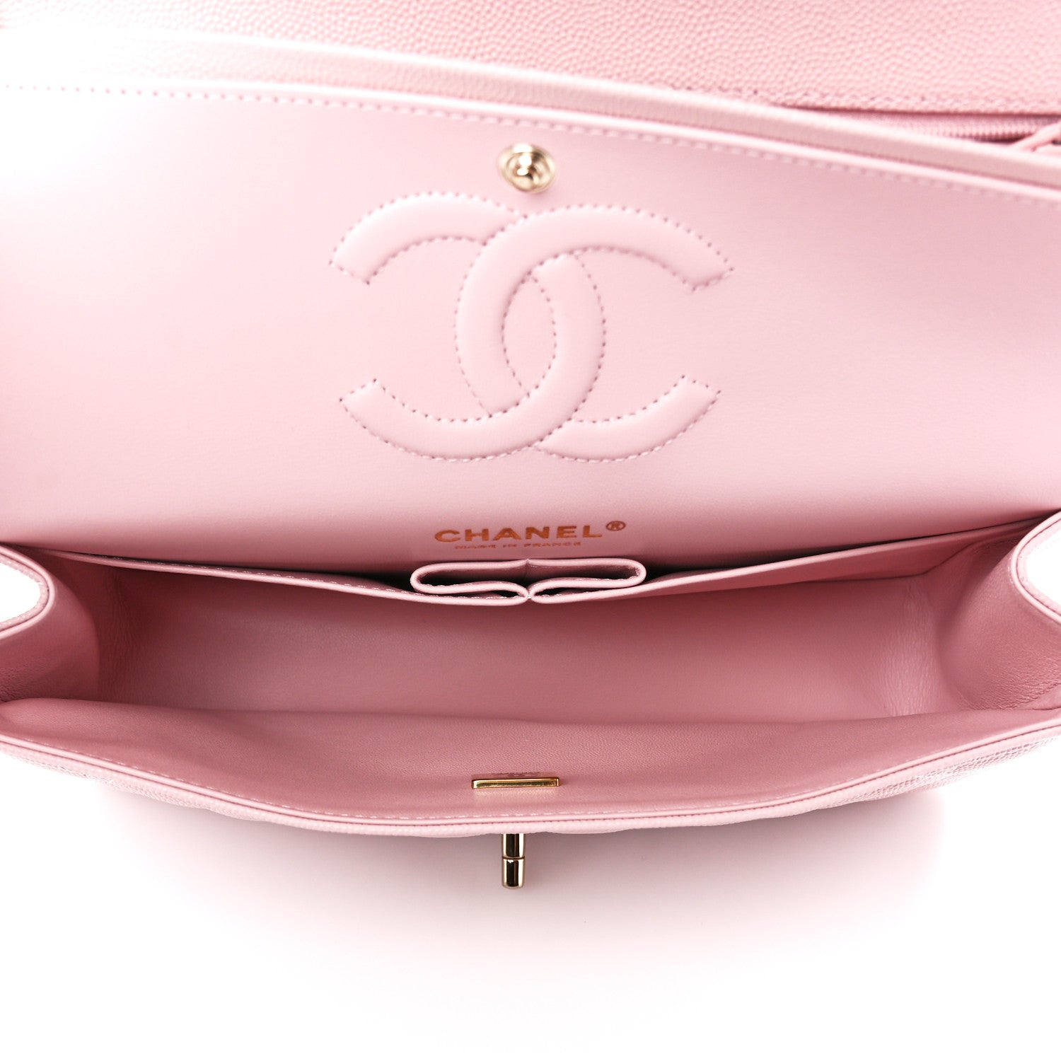 Chanel Caviar Quilted Medium Double Flap Light Pink 5 of 12