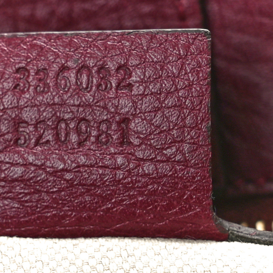 Calfskin Small Bamboo Shopper Tote Burgundy
