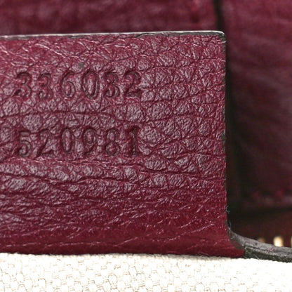 Gucci Calfskin Small Bamboo Shopper Tote Burgundy 7 of 10