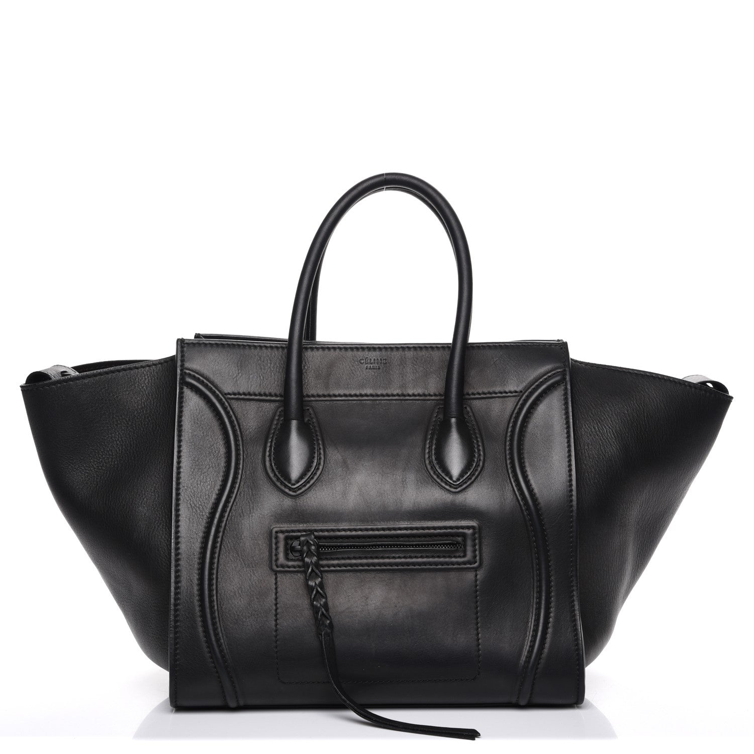 Celine Supple Calfskin Medium Phantom Luggage Black 1 of 9