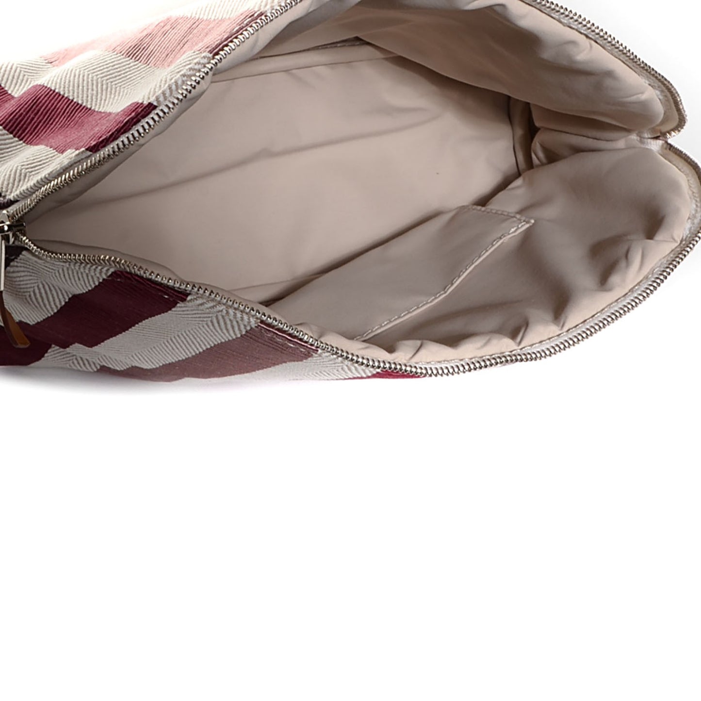 Cotton Viscose Striped Bolide Toiletry Case MM