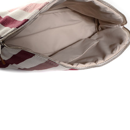 Hermes Cotton Viscose Striped Bolide Toiletry Case MM 5 of 9