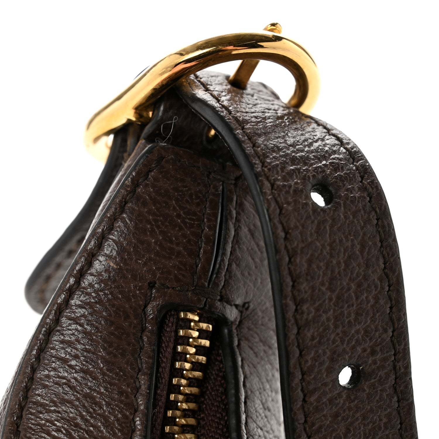 Gucci GG Supreme Monogram Textured Calfskin Web Mini Ophidia Half Moon Hobo Beige Ebony New Acero 14 of 14