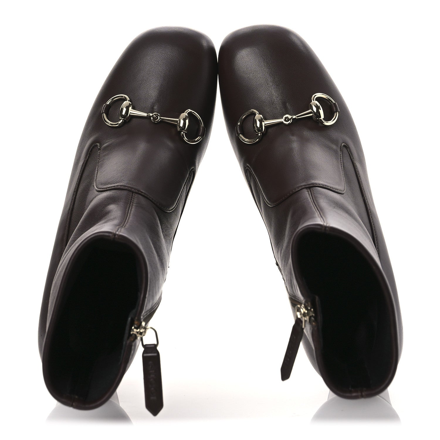 Gucci Nappa Horsebit Ankle Boots 39 Brown 2 of 11