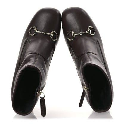 Gucci Nappa Horsebit Ankle Boots 39 Brown 2 of 11