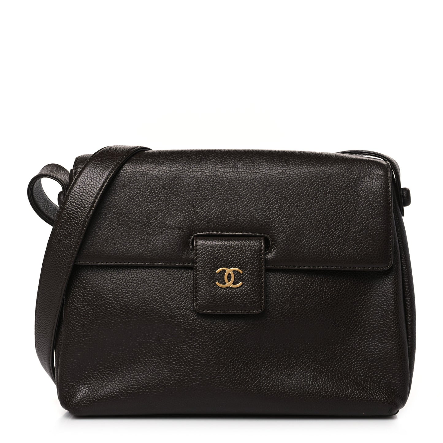 Caviar Shoulder Bag Brown