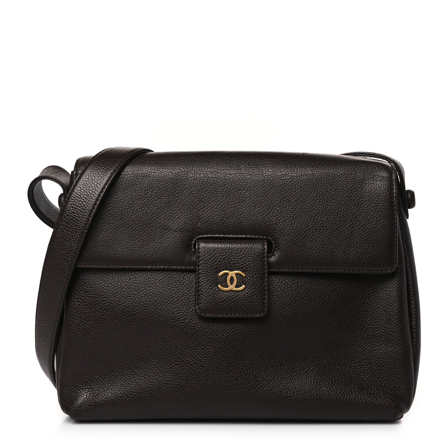 Chanel Caviar Shoulder Bag Brown 1 of 9