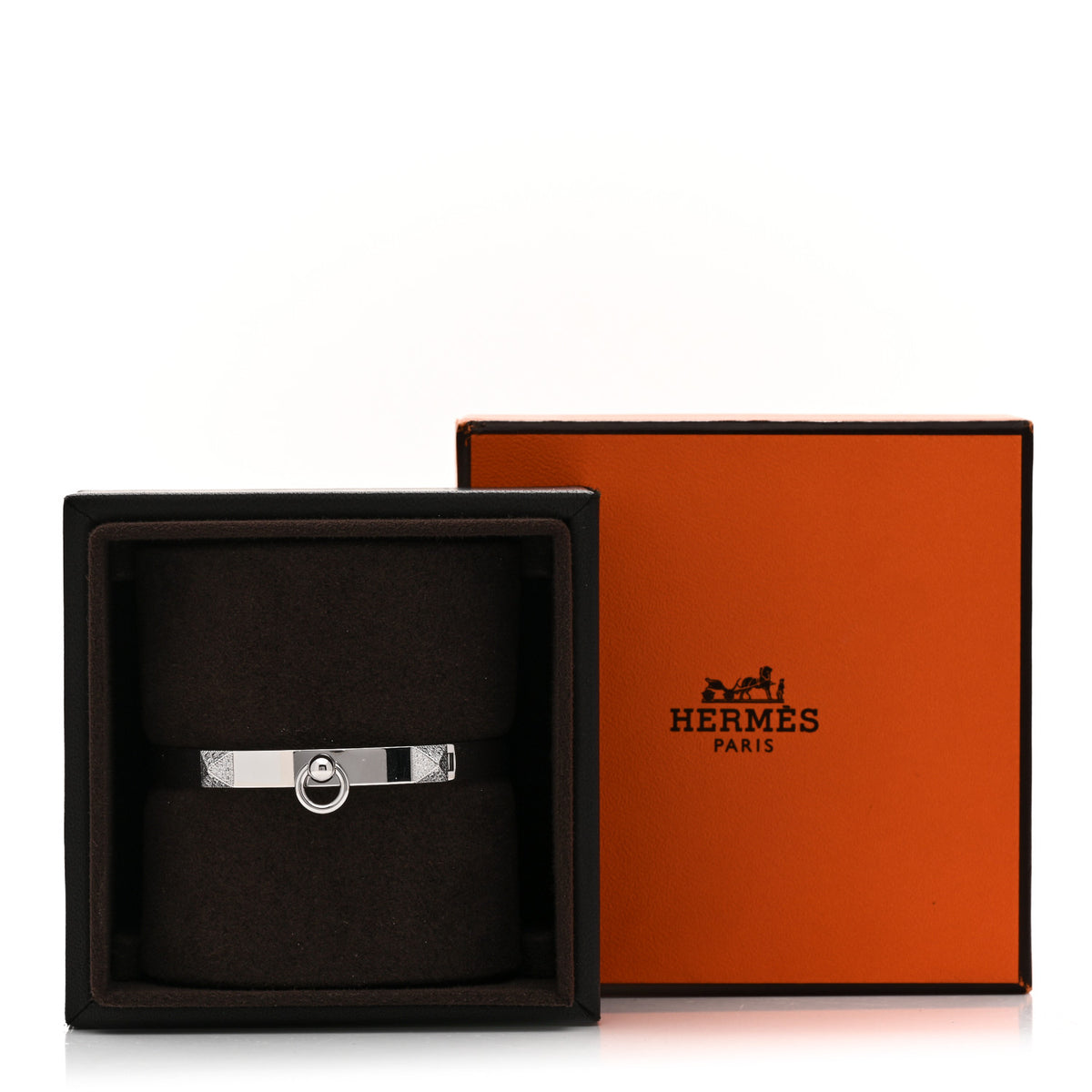 18K White Gold Diamond PM Collier De Chien Bracelet SH