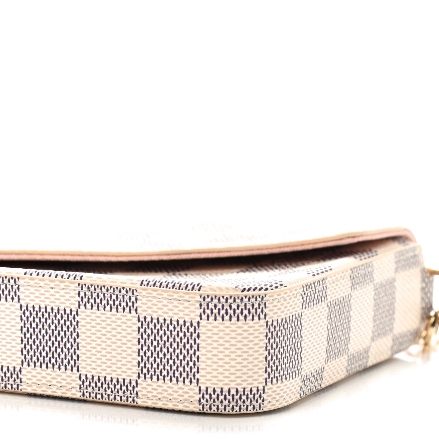 Louis Vuitton Damier Azur Pochette Felicie Chain Wallet Rose Ballerine 10 of 10