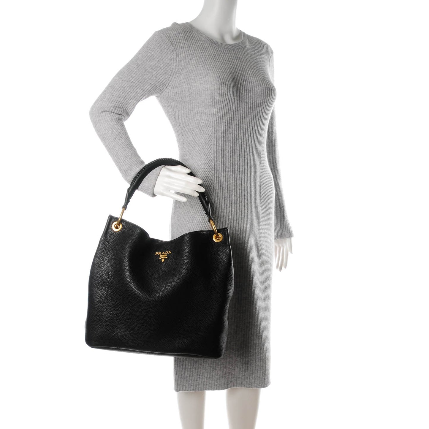 Vitello Daino Hobo Nero Black
