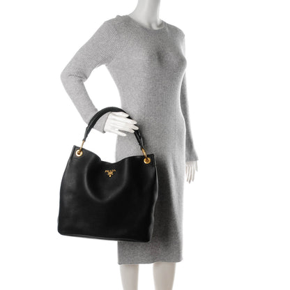 Prada Vitello Daino Hobo Nero Black 2 of 8
