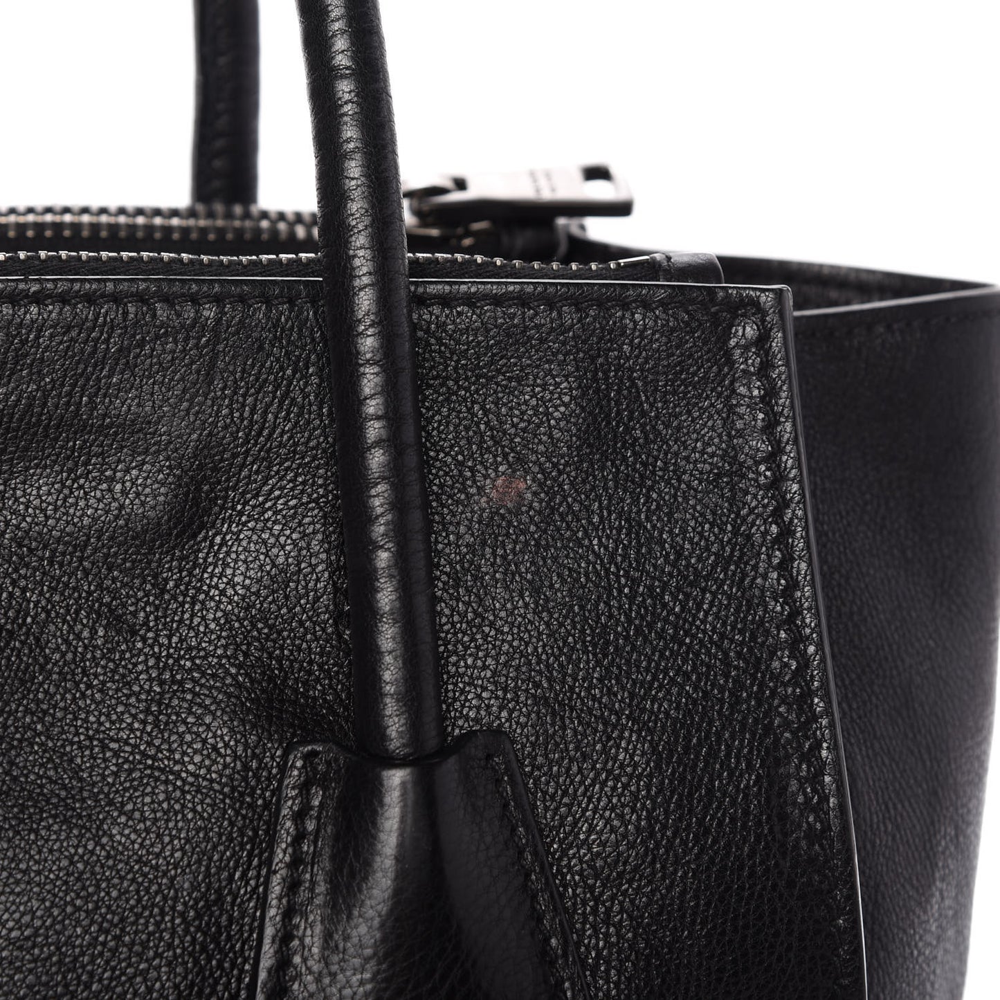 Glace Calf Twin Pocket Tote Black