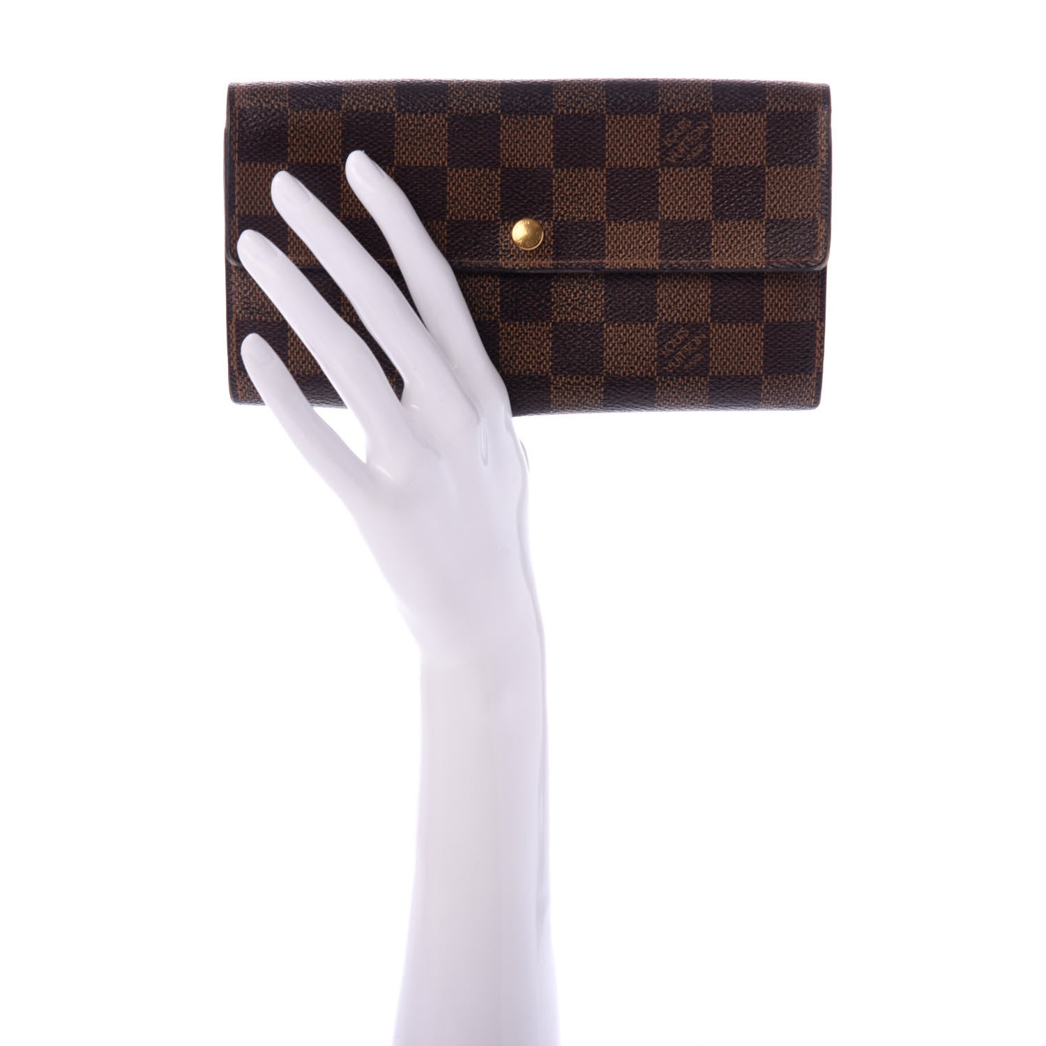 Louis Vuitton Damier Ebene Sarah Wallet 2 of 10
