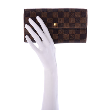 Louis Vuitton Damier Ebene Sarah Wallet 2 of 10