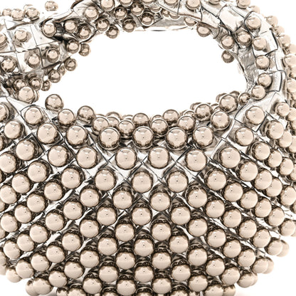 Bottega Veneta Metallic Nappa Studded Intrecciato Mini Jodie Silver 8 of 10