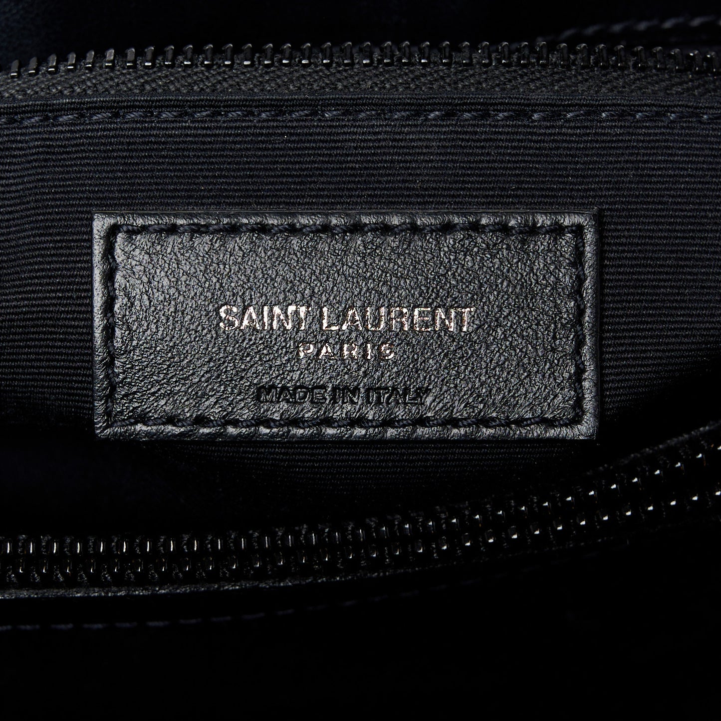 Calfskin Y Quilted Monogram Monochrome Medium Loulou Chain Satchel Black