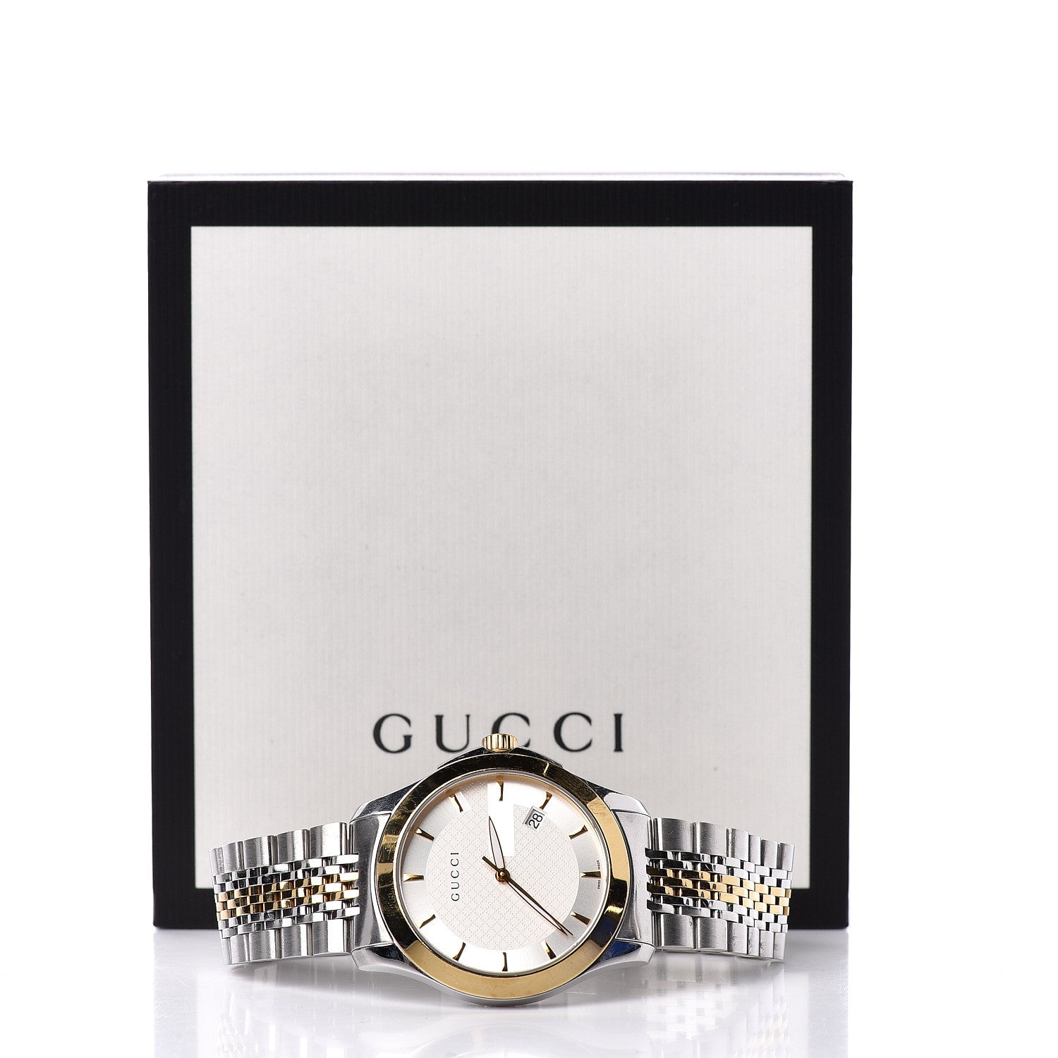 Gucci Stainless Steel 38mm G-Timeless Two Tone Quartz Watch 7 of 7