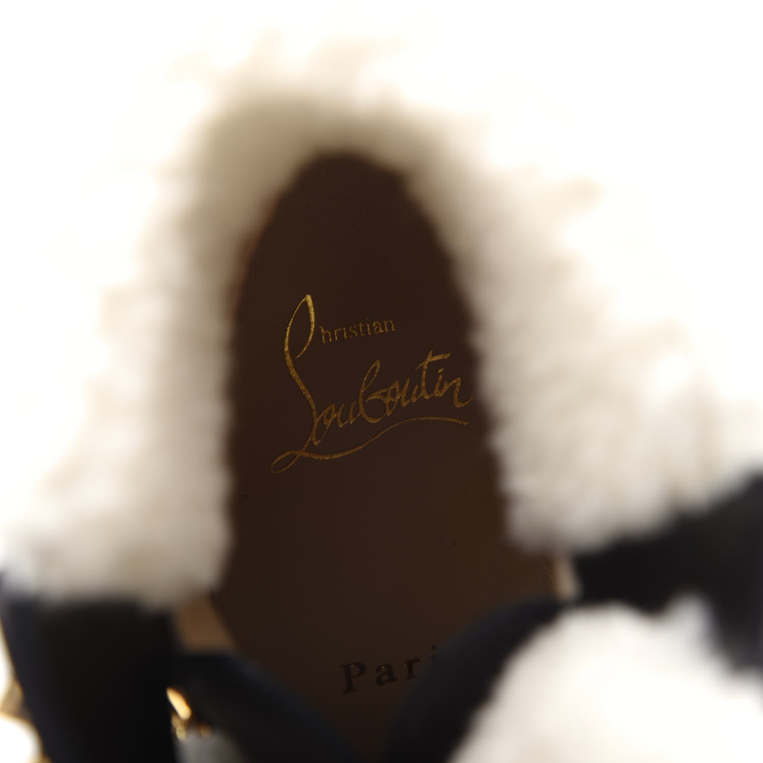 Christian Louboutin Calfskin Shearling Yetita 70 Hiker Booties 39.5 Black 8 of 10