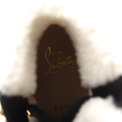 Christian Louboutin Calfskin Shearling Yetita 70 Hiker Booties 39.5 Black 8 of 10