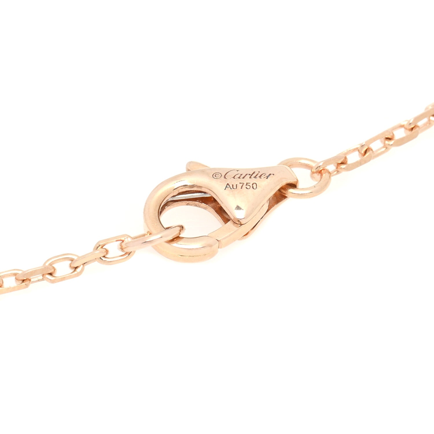 Cartier 18K Pink Gold Diamond Interlocking LOVE Paved Necklace 6 of 6