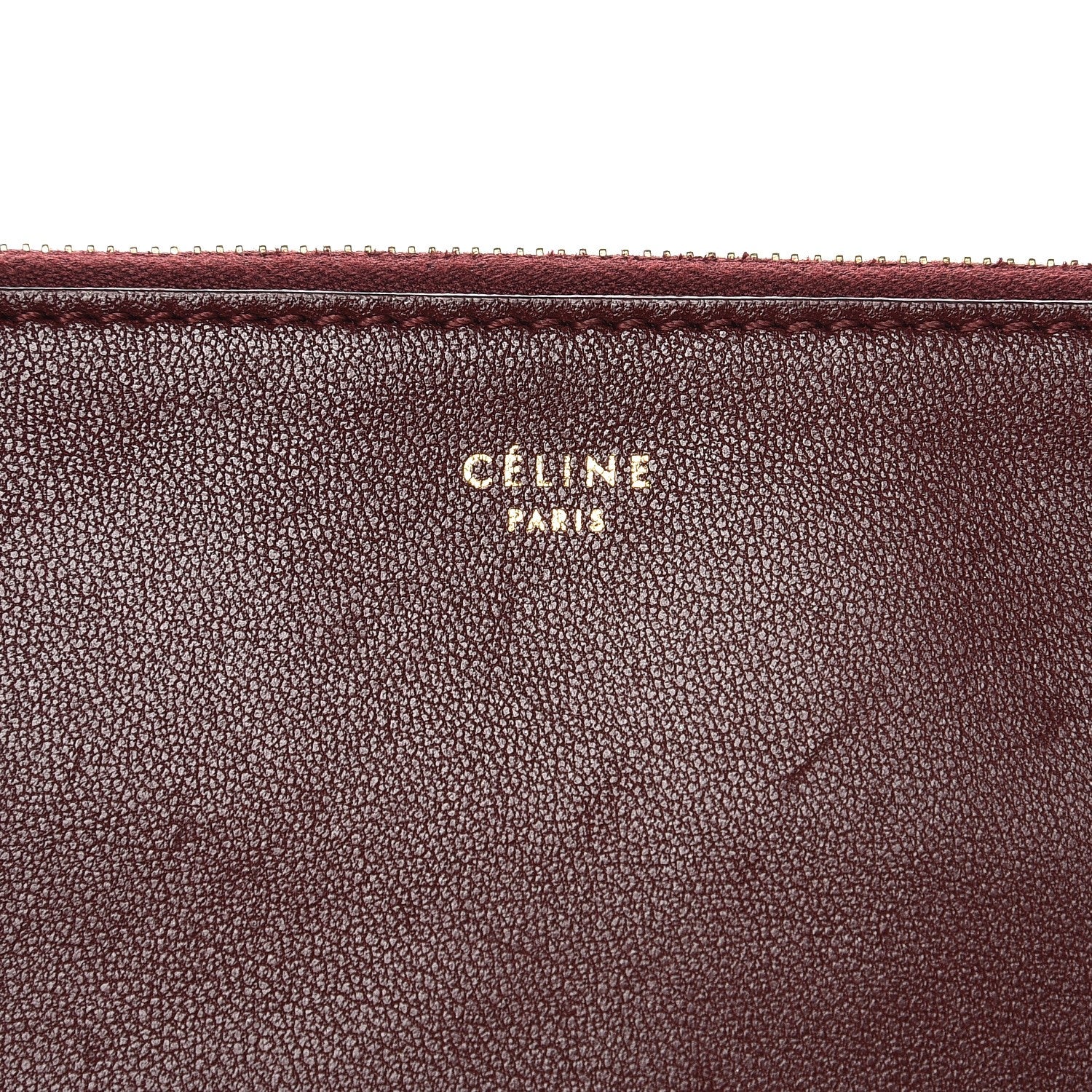 Celine Lambskin iPad Clutch Rust 6 of 12