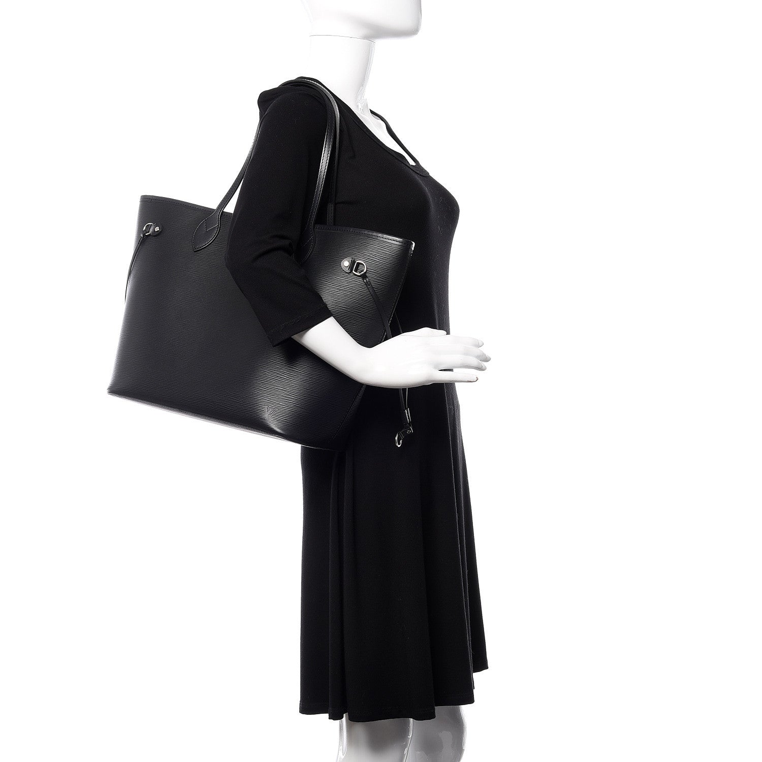 Louis Vuitton Epi Neverfull MM Black 2 of 9