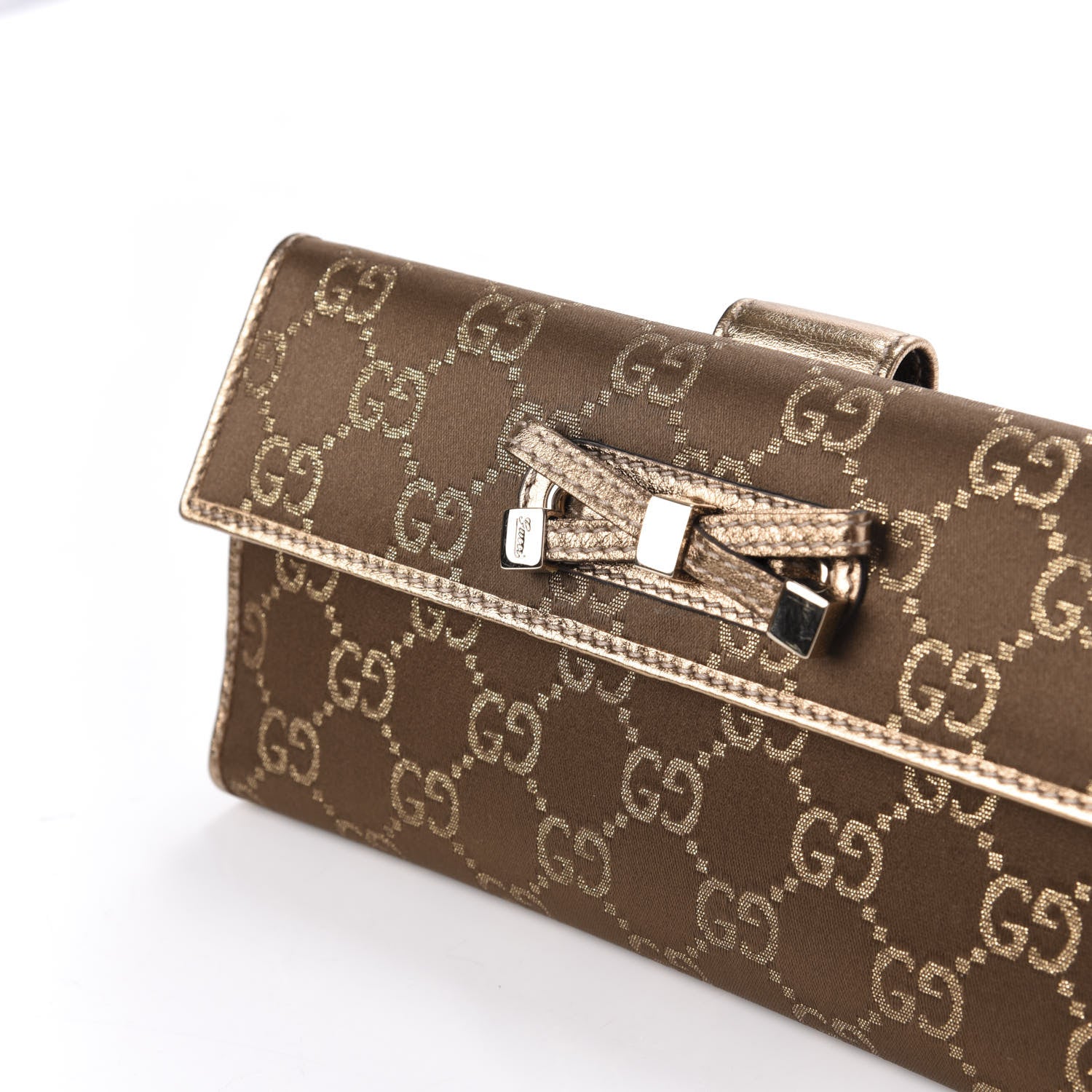 Gucci Monogram Princy Continental Wallet Gold 8 of 9