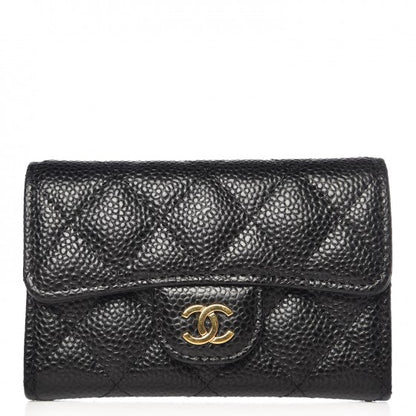 Chanel Caviar Quilted Flap Card Holder Black 1 of 4