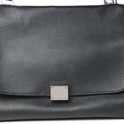 Celine Drummed Calfskin Suede Medium Trapeze Black 8 of 18