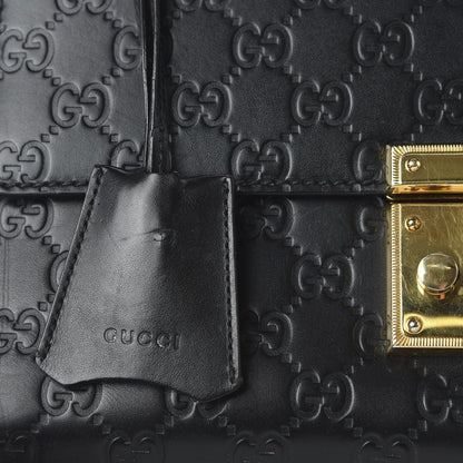 Gucci Guccissima Medium Padlock Shoulder Bag Black 13 of 13
