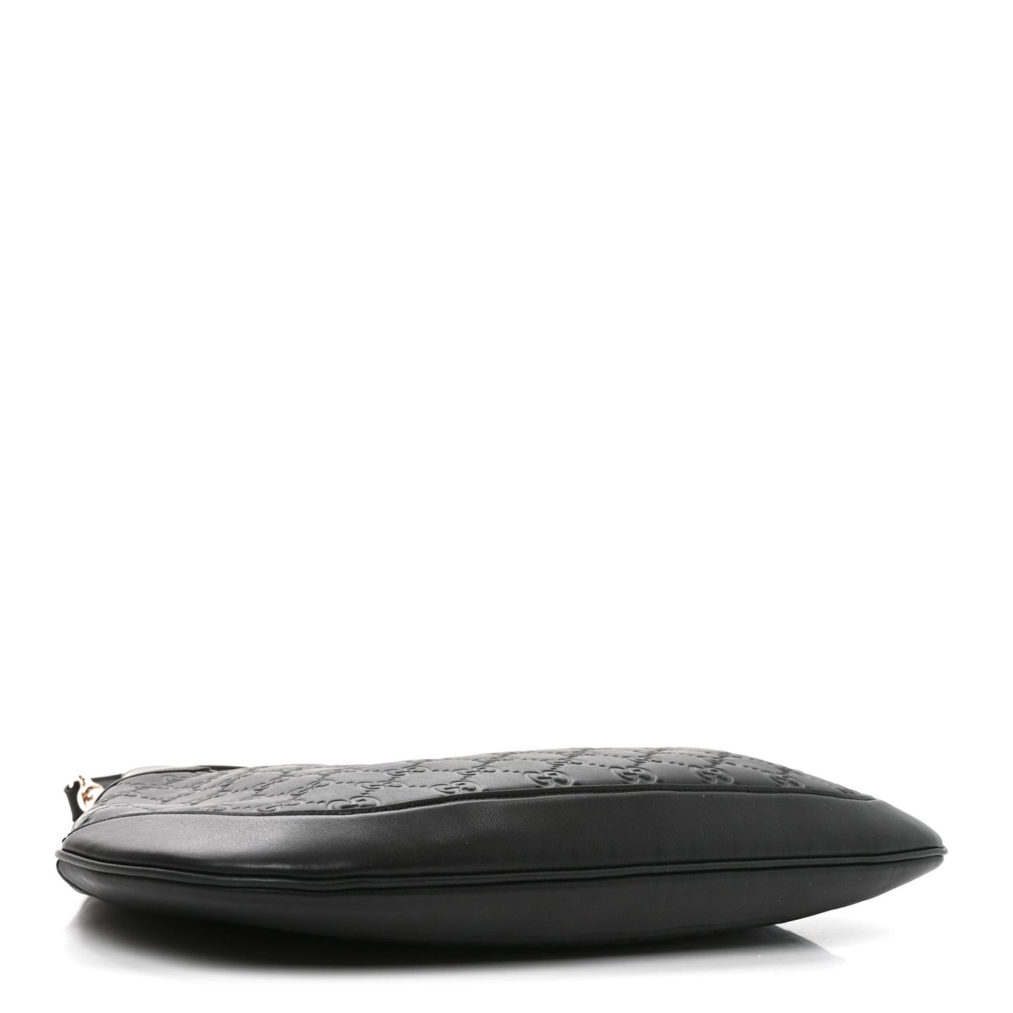 GG Calfskin Embossed B Medium Shoulder Bag Arabella Black