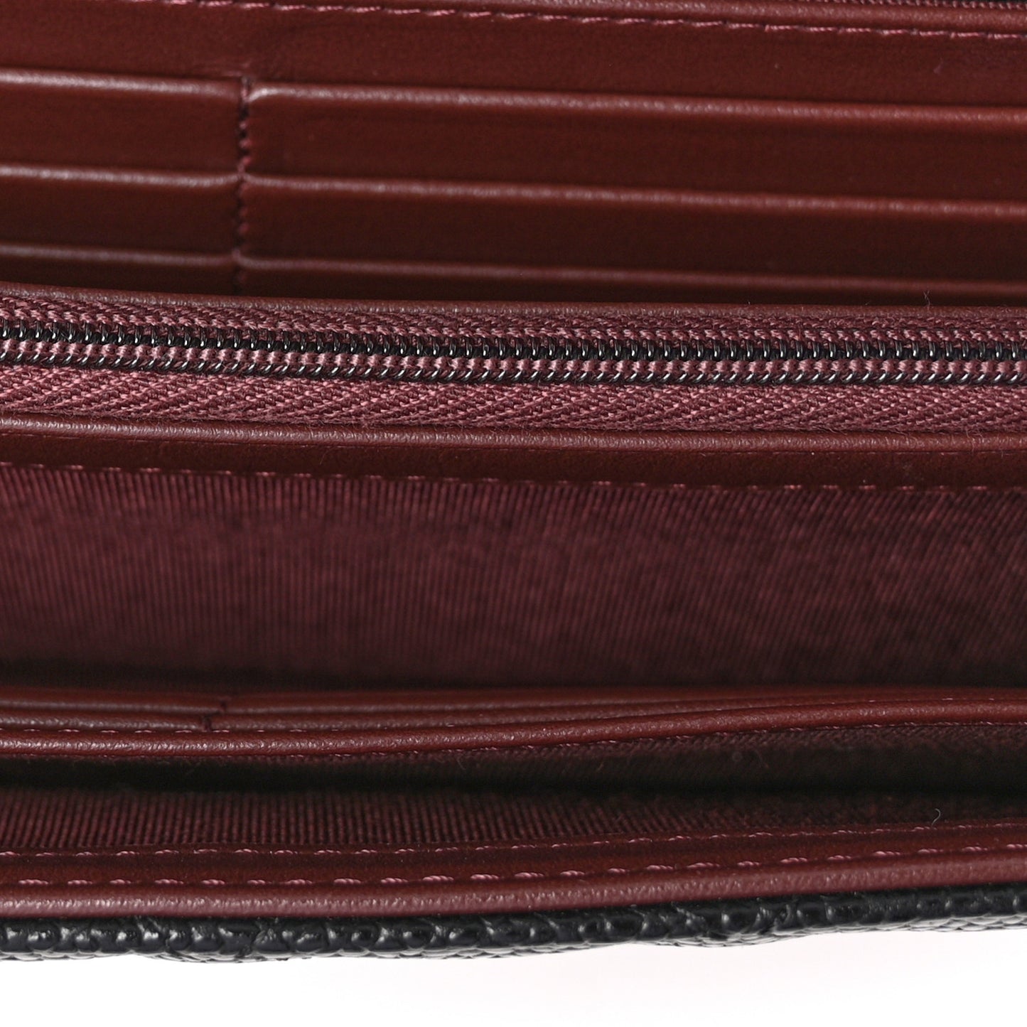 Caviar Quilted Large Gusset Flap Wallet Black