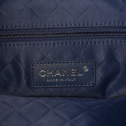Chanel Tweed Crest Trip Backpack Navy Burgundy 6 of 7