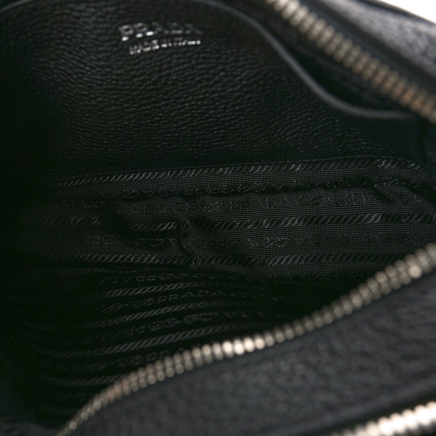 Prada Vitello Daino Soft Medium Double Zip Shoulder Bag Black 5 of 9