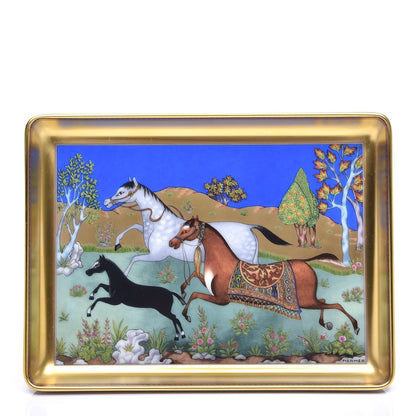 Hermes Porcelain Small Cheval d’Orient Tray 1 of 4