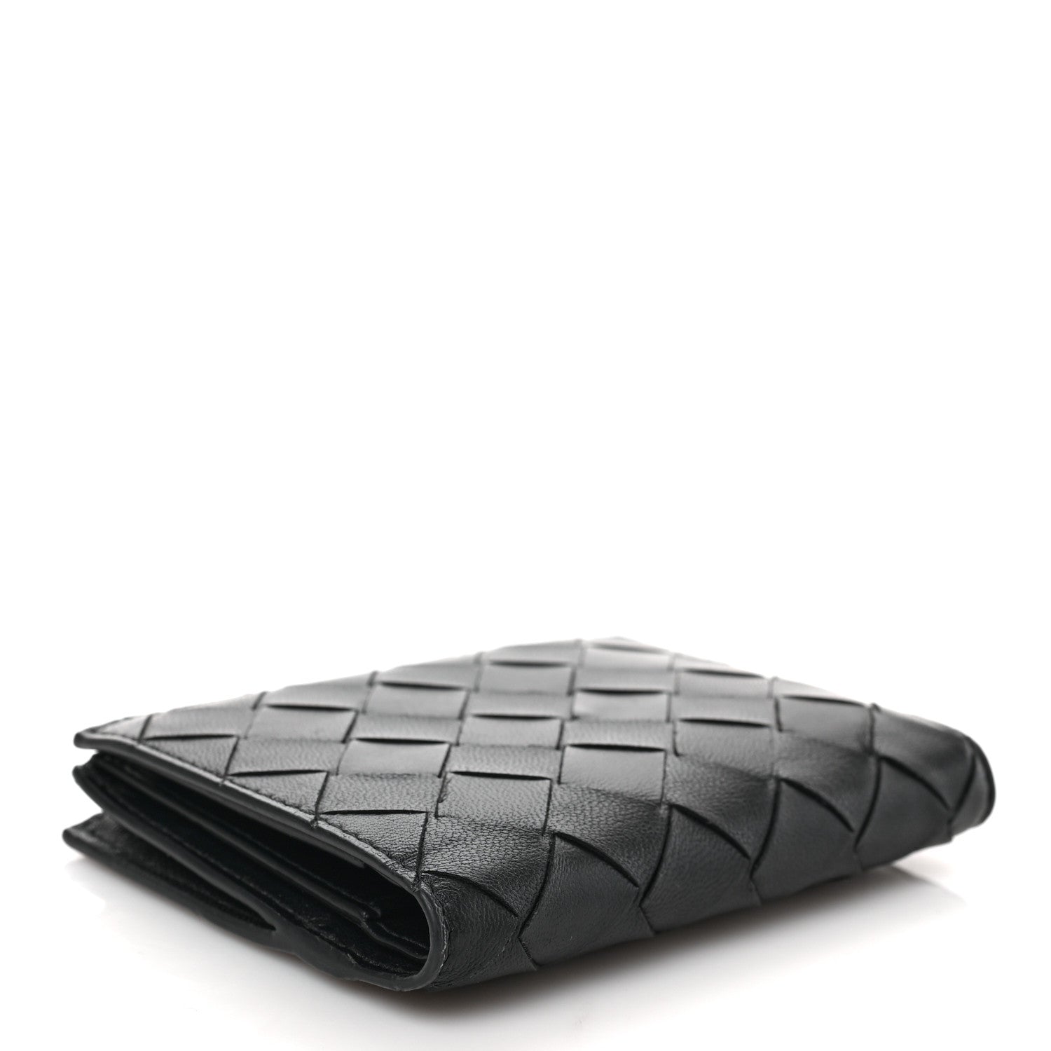 Bottega Veneta Nappa Intrecciato Bifold Zip Wallet Black 7 of 7
