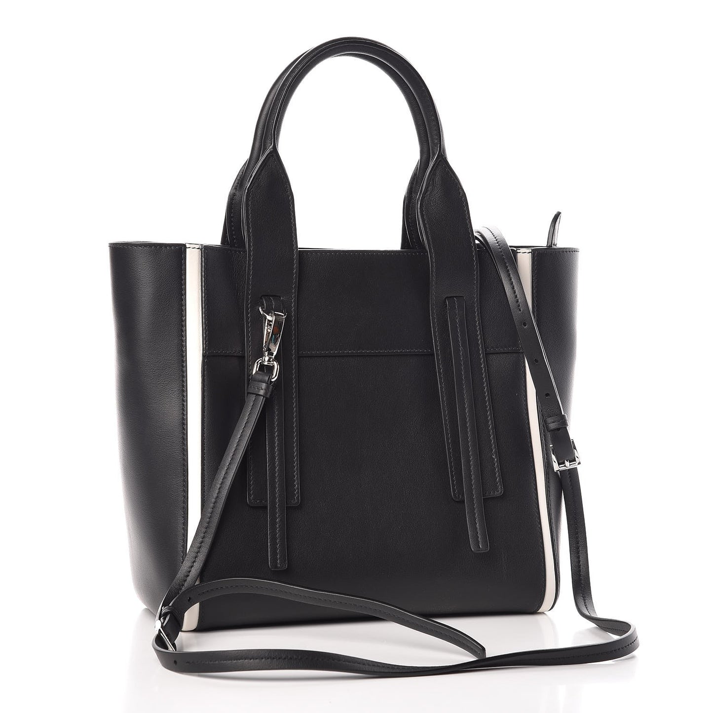 Grace Lux Light Small Ouverture Shoulder Bag Black White