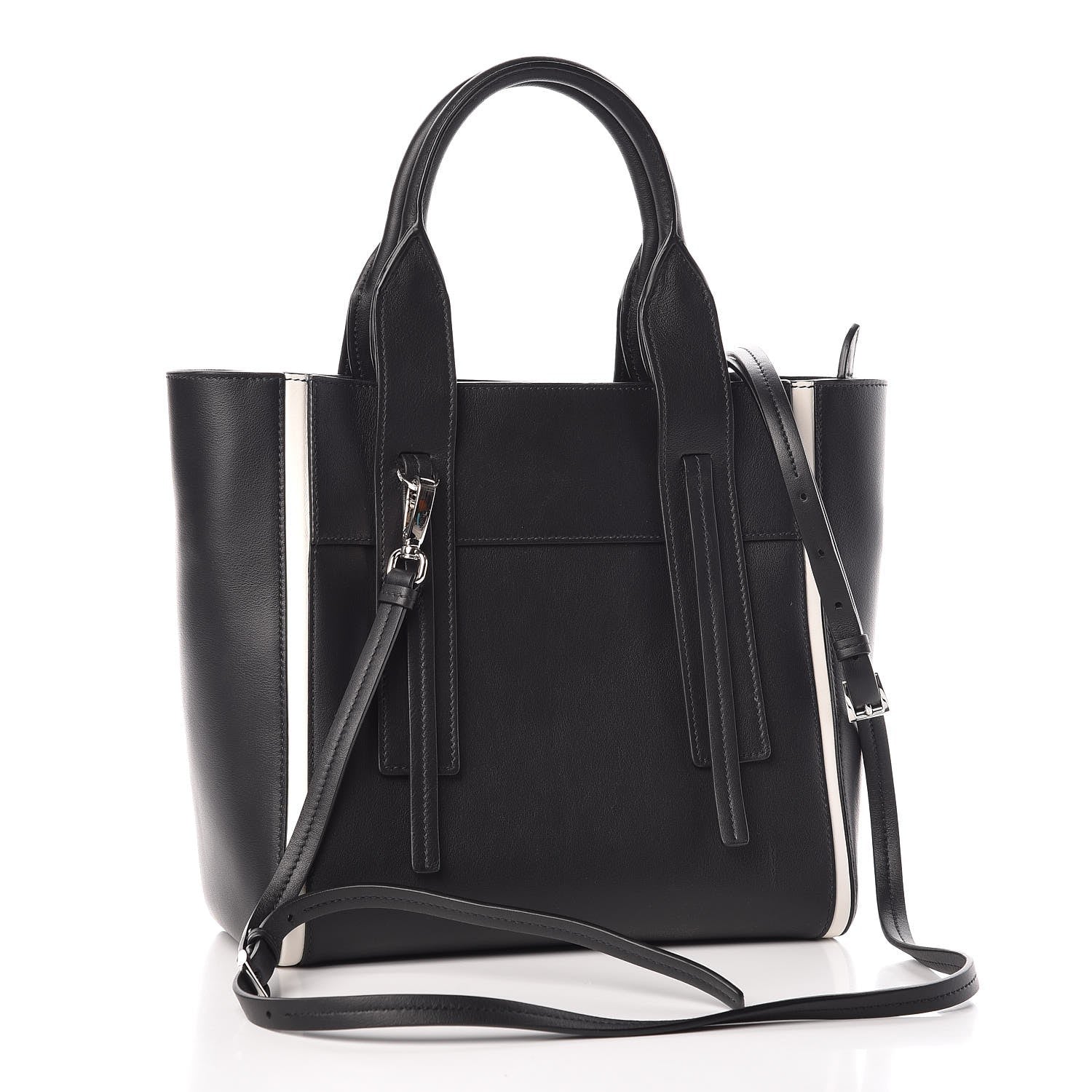 Prada Grace Lux Light Small Ouverture Shoulder Bag Black White 5 of 14