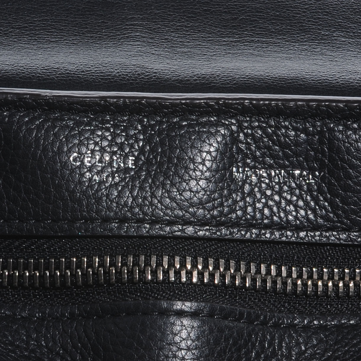 Celine Drummed Leather Suede Trapeze Black 5 of 7