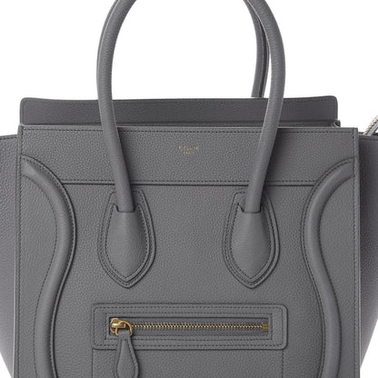 Celine Baby Drummed Calfskin Micro Luggage Kohl 8 of 8