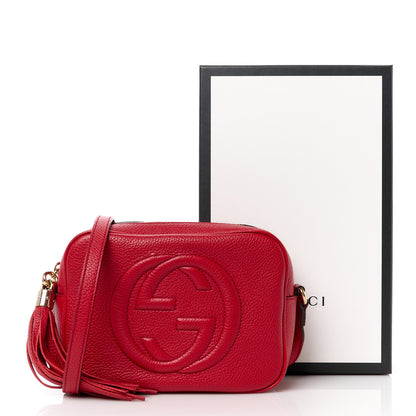 Gucci Pebbled Calfskin Small Soho Disco Bag Tabasco Red 12 of 12