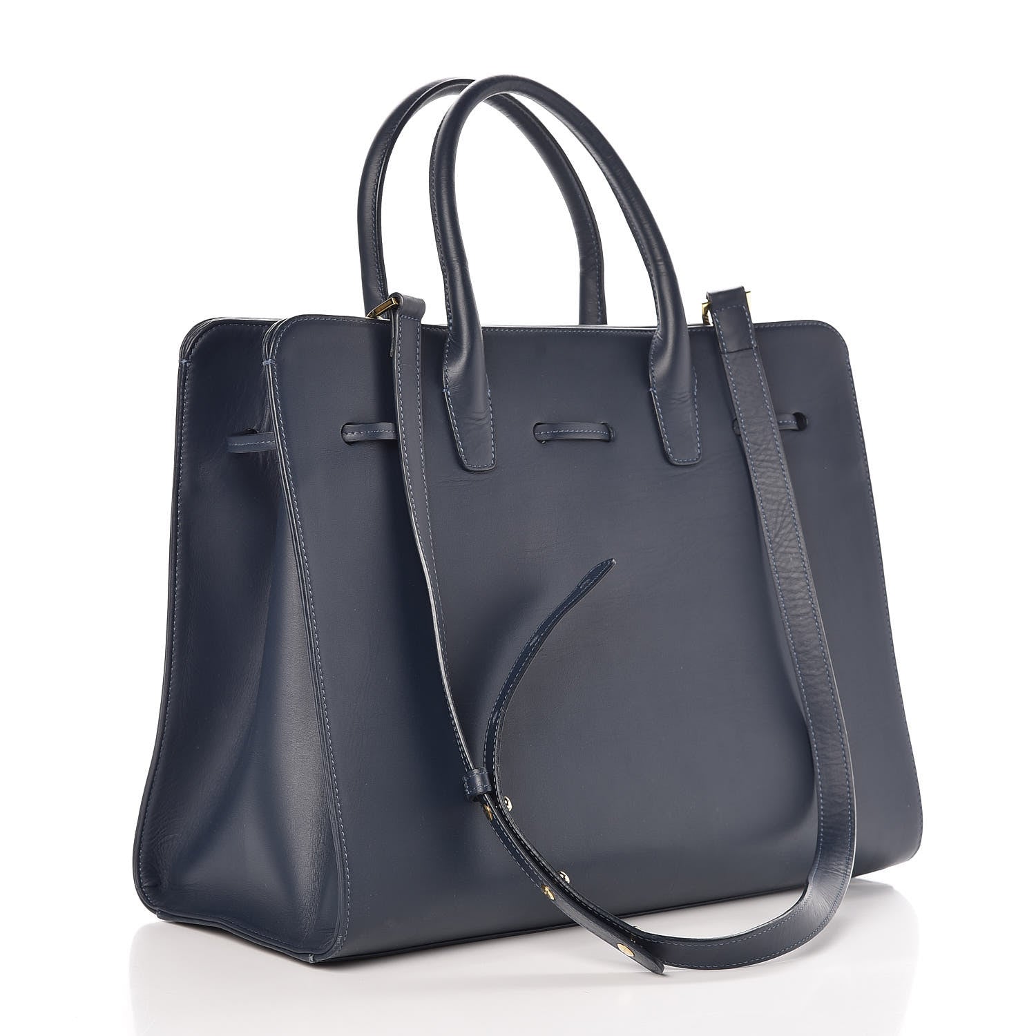 Mansur Gavriel Calfskin Large Sun Bag Blu 4 of 10