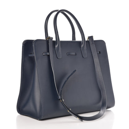 Mansur Gavriel Calfskin Large Sun Bag Blu 4 of 10
