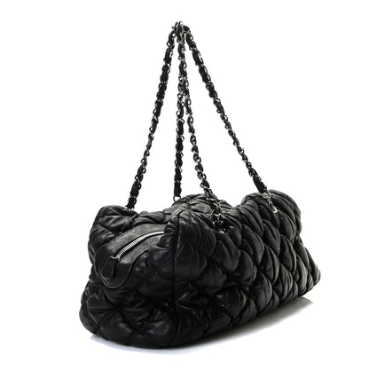 Chanel Calfskin Bubble Quilt Bowler Black 3 of 6