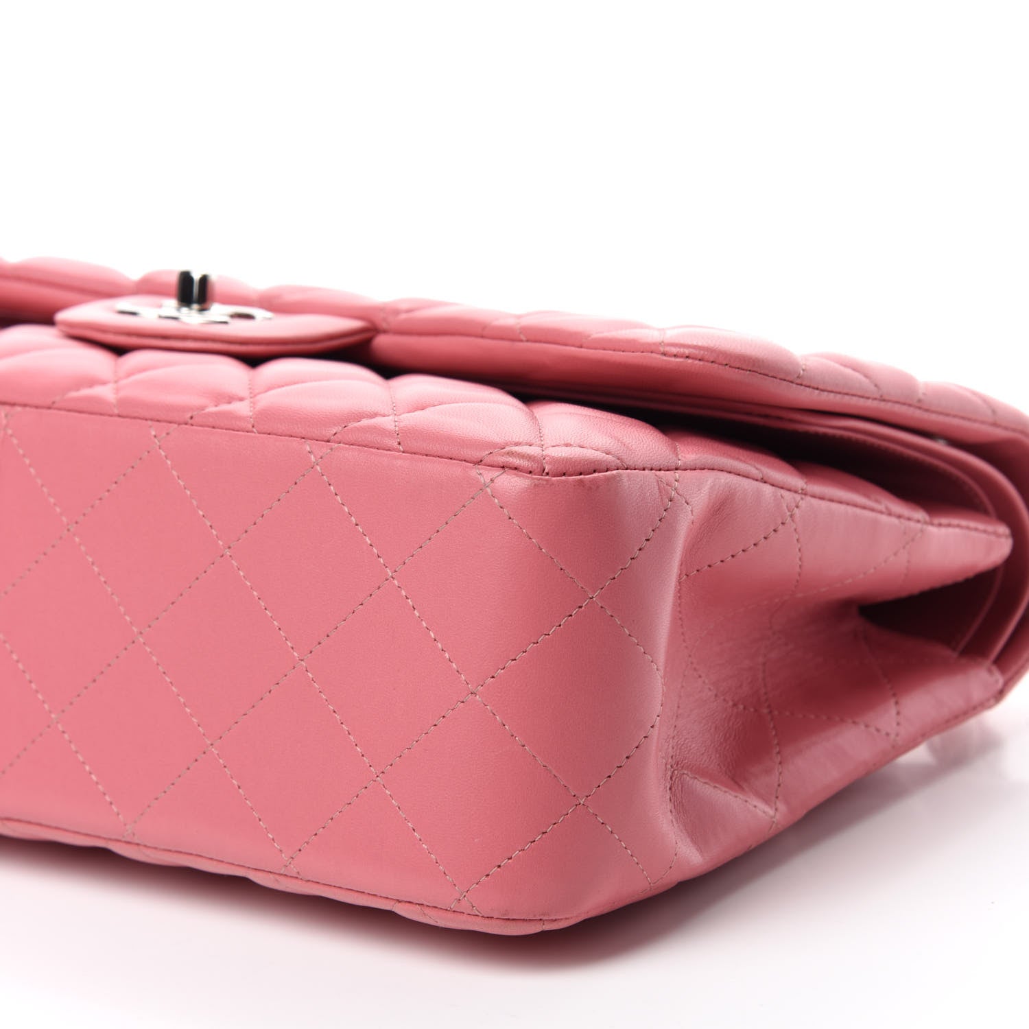 Chanel Lambskin Quilted Jumbo Double Flap Pink 7 of 14